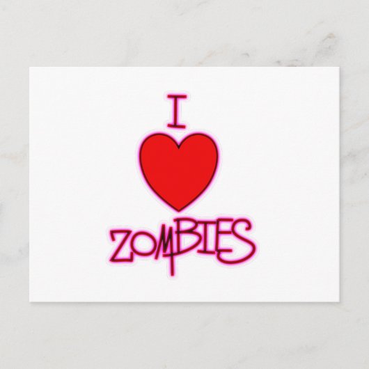 Carte Postale J'Aime Les Zombies ! (Devant)