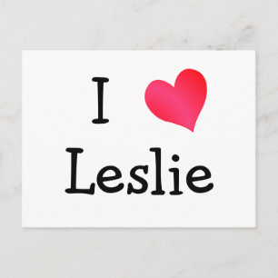 Carte Postale J'aime Leslie