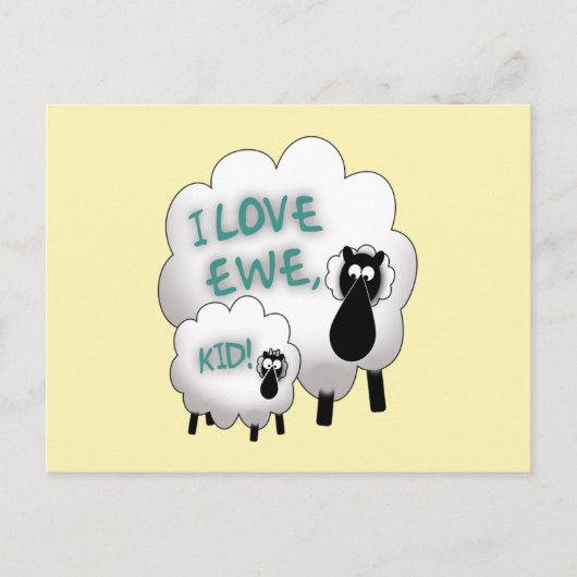 Carte Postale J'Aime L'Ewe, Mon Enfant ! (Devant)