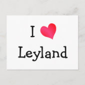Carte Postale J'aime Leyland (Devant)