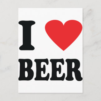 Carte Postale J'aime l'icône de la bière