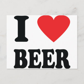 Carte Postale J'aime l'icône de la bière