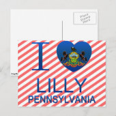 Carte Postale J'aime Lilly, PA (Devant / Derrière)