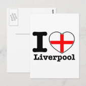 Carte Postale J'aime Liverpool (Devant / Derrière)