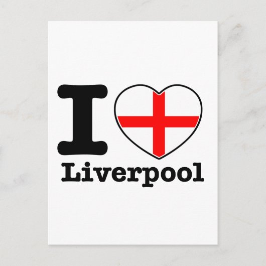 Carte Postale J'aime Liverpool (Devant)