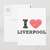 Carte Postale J'aime Liverpool (Devant / Derrière)
