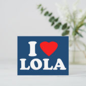 Carte Postale J'aime Lola (Debout devant)