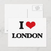 Carte Postale J'aime Londres (Devant / Derrière)