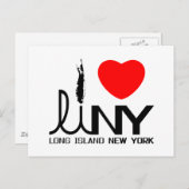 Carte Postale J'aime Long Island NY (Devant / Derrière)