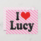 Carte Postale J'Aime Lucy (Devant / Derrière)