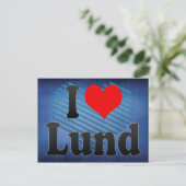 Carte Postale J'Aime Lund, Suède. Jag Alskar Lund, Suède (Debout devant)