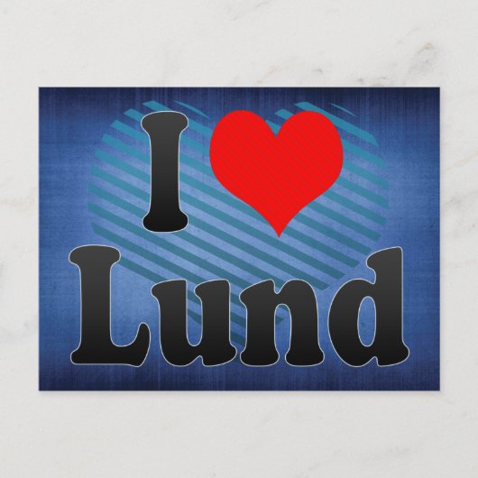 Carte Postale J'Aime Lund, Suède. Jag Alskar Lund, Suède (Devant)