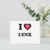 Carte Postale J'Aime Lynx (Debout devant)