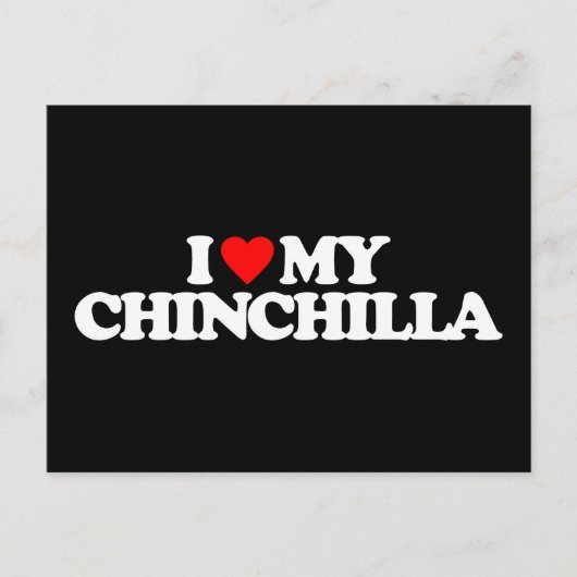 CARTE POSTALE J'AIME MA CHINCHILLA (Devant)