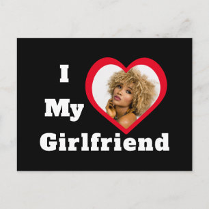 Carte Postale J'aime ma copine Bae Photo personnalisée sur mesur
