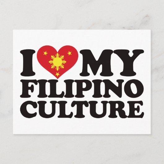 Carte Postale J'aime ma culture philippine (Devant)