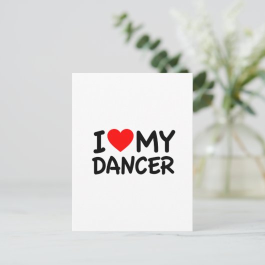 Carte Postale J'aime ma danseuse (Debout devant)