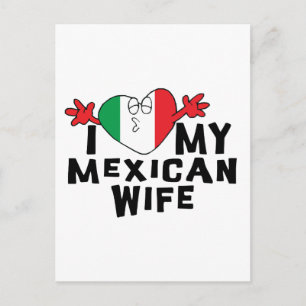 Carte Postale J'Aime Ma Femme Mexicaine