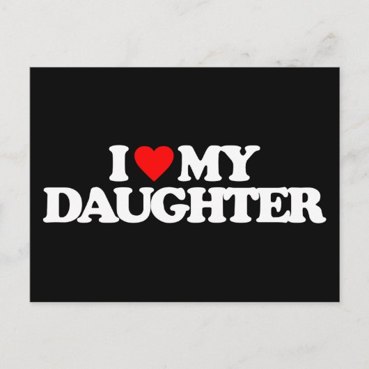 CARTE POSTALE J'AIME MA FILLE (Devant)
