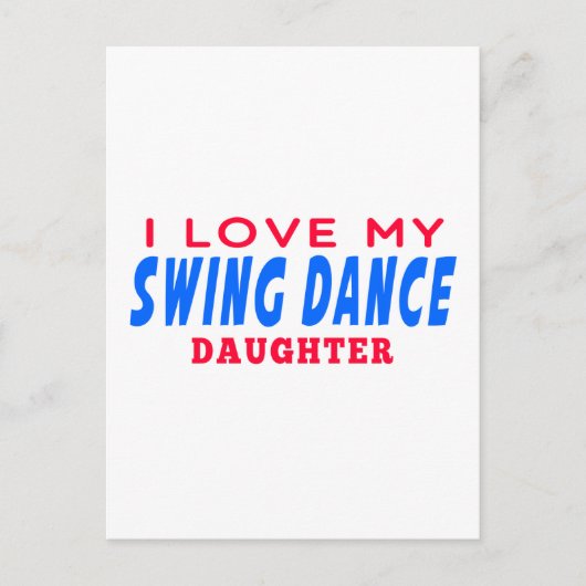 Carte Postale J'Aime Ma Fille De Danse À Voler (Devant)