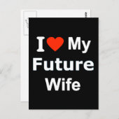 Carte Postale J'aime ma future femme commentaires drôles express (Devant / Derrière)