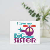 Carte Postale J'aime ma grande soeur (Debout devant)