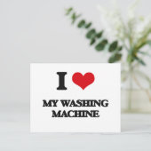 Carte Postale J'aime ma machine à laver (Debout devant)