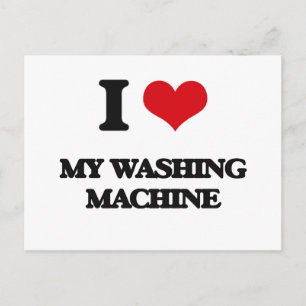 Carte Postale J'aime ma machine à laver