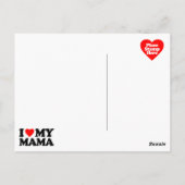 CARTE POSTALE J'AIME MA MAMA (Dos)