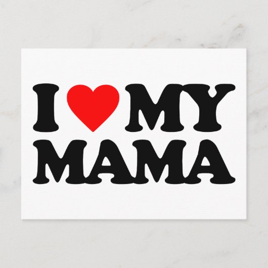 CARTE POSTALE J'AIME MA MAMA (Devant)