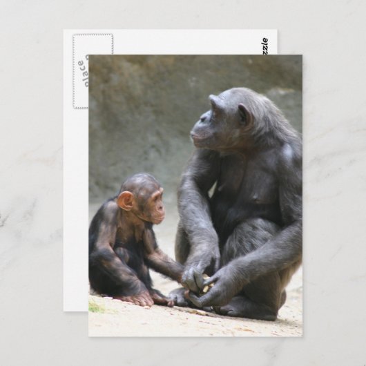 Carte Postale 'J'aime ma mère' (Devant / Derrière)