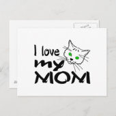 Carte Postale J'aime ma mère (Devant / Derrière)