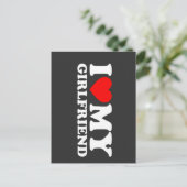 Carte Postale J'aime ma petite amie (Debout devant)