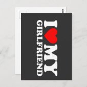 Carte Postale J'aime ma petite amie (Devant / Derrière)