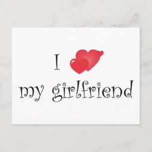 Carte Postale J'Aime Ma Petite Amie Design D'Origine !
