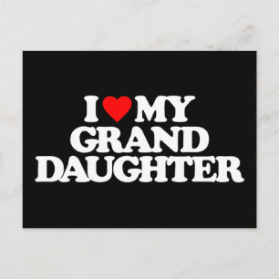 CARTE POSTALE J'AIME MA PETITE-FILLE