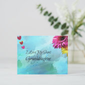 Carte Postale J'Aime Ma Petite-Fille Douce (Debout devant)