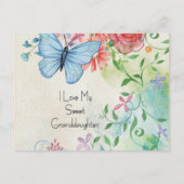 Carte Postale J'Aime Ma Petite-Fille Douce (Devant)