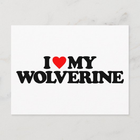 CARTE POSTALE J'AIME MA WOLVERINE (Devant)