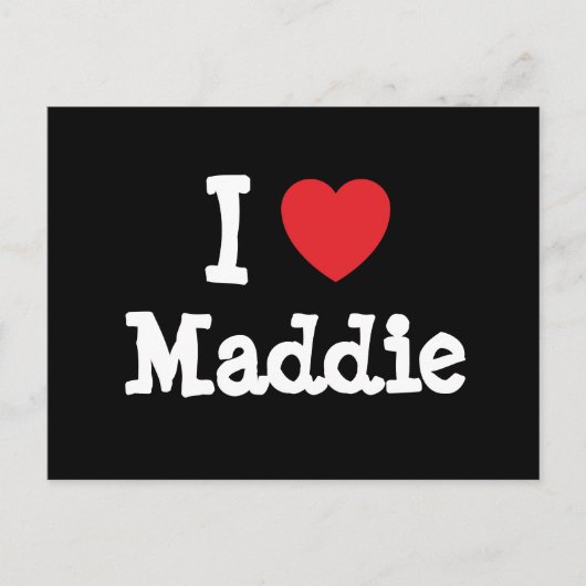 Carte Postale J'aime Maddie coeur T-shirt (Devant)