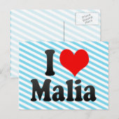 Carte Postale J'aime Malia (Devant / Derrière)