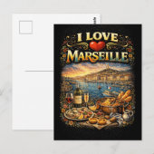 Carte Postale J'aime Marseille (Devant / Derrière)