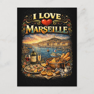 Carte Postale J'aime Marseille