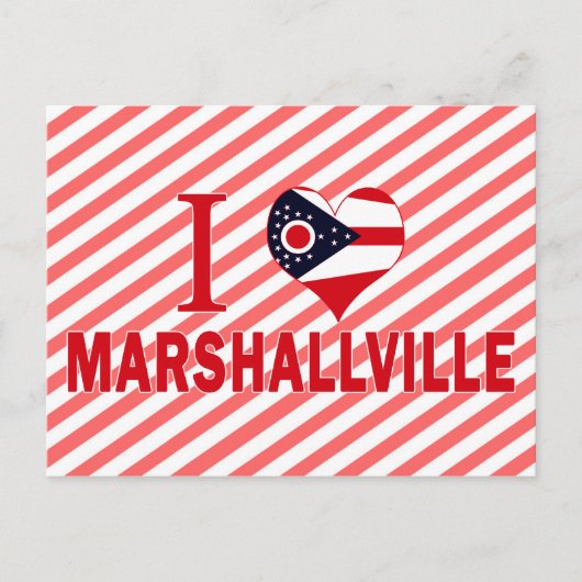 Carte Postale J'aime Marshallville, Ohio (Devant)