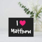 Carte Postale J'aime Matthieu (Debout devant)
