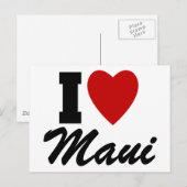 Carte Postale J'aime Maui (Devant / Derrière)
