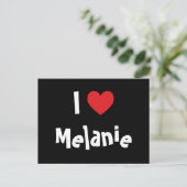 Carte Postale J'aime Melanie (Debout devant)