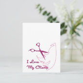 Carte Postale J'Aime Mes Clients (Debout devant)