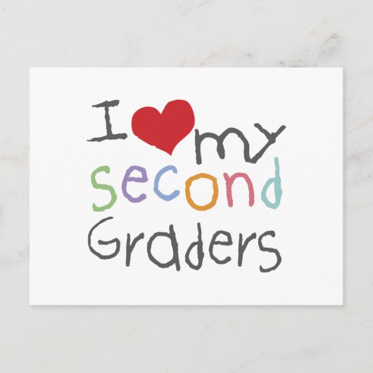 Carte Postale J'aime mes deuxième grands (Devant)