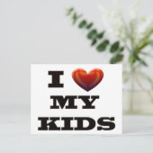 CARTE POSTALE J'AIME MES ENFANTS (Debout devant)